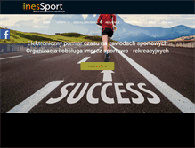 Tablet Screenshot of inessport.pl